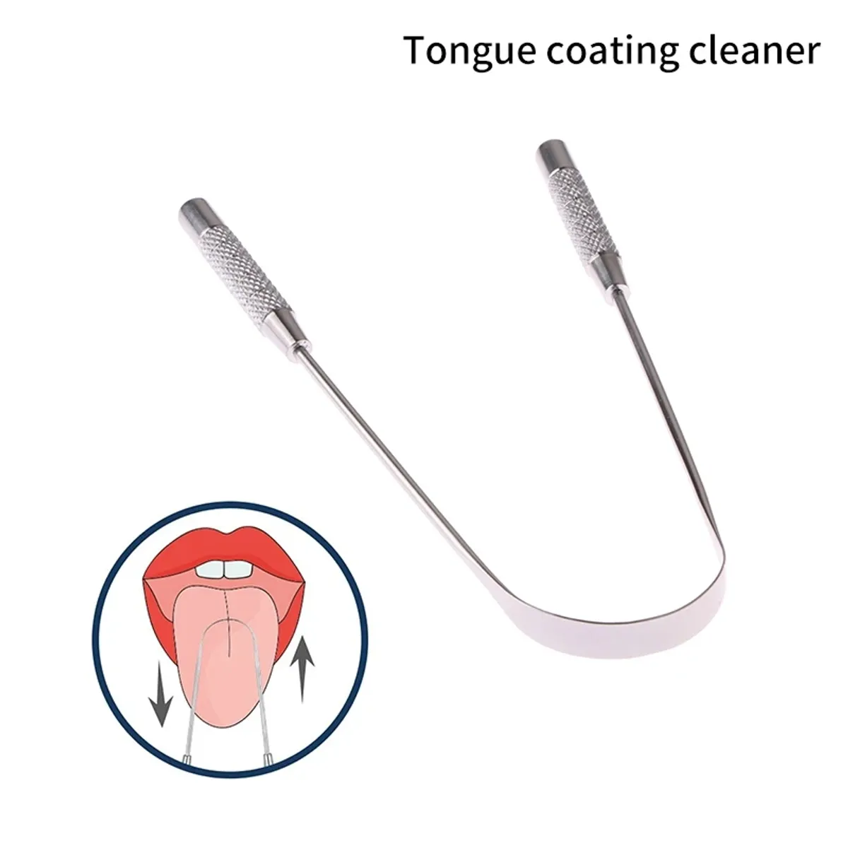 GENERICO - Limpiador y raspador  De lengua  De Acero Inoxidable calidad A1