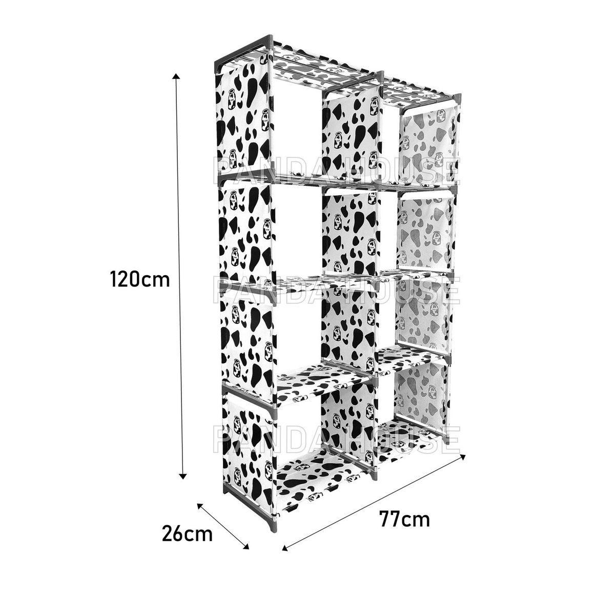 SM - ESTANTE DE ZAPATOS + ORGANIZADOR LIBRERO BLANCO Y NEGRO