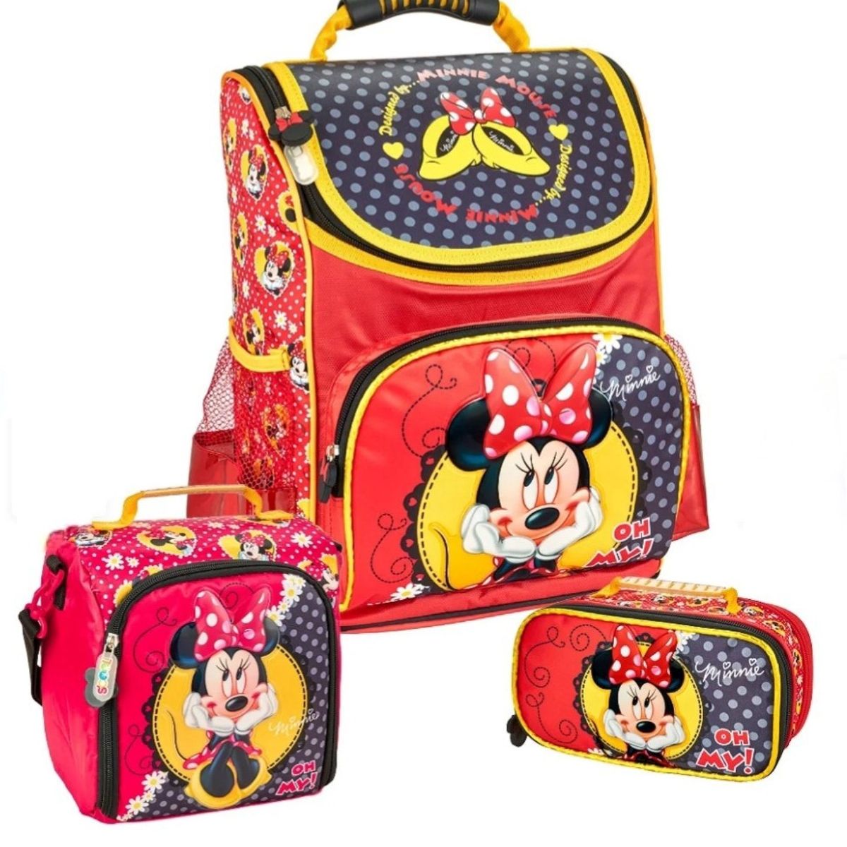 SCOOL - SET MOCHILA PICK SCOOL MAGIC MINNIE MOUSE ROJA