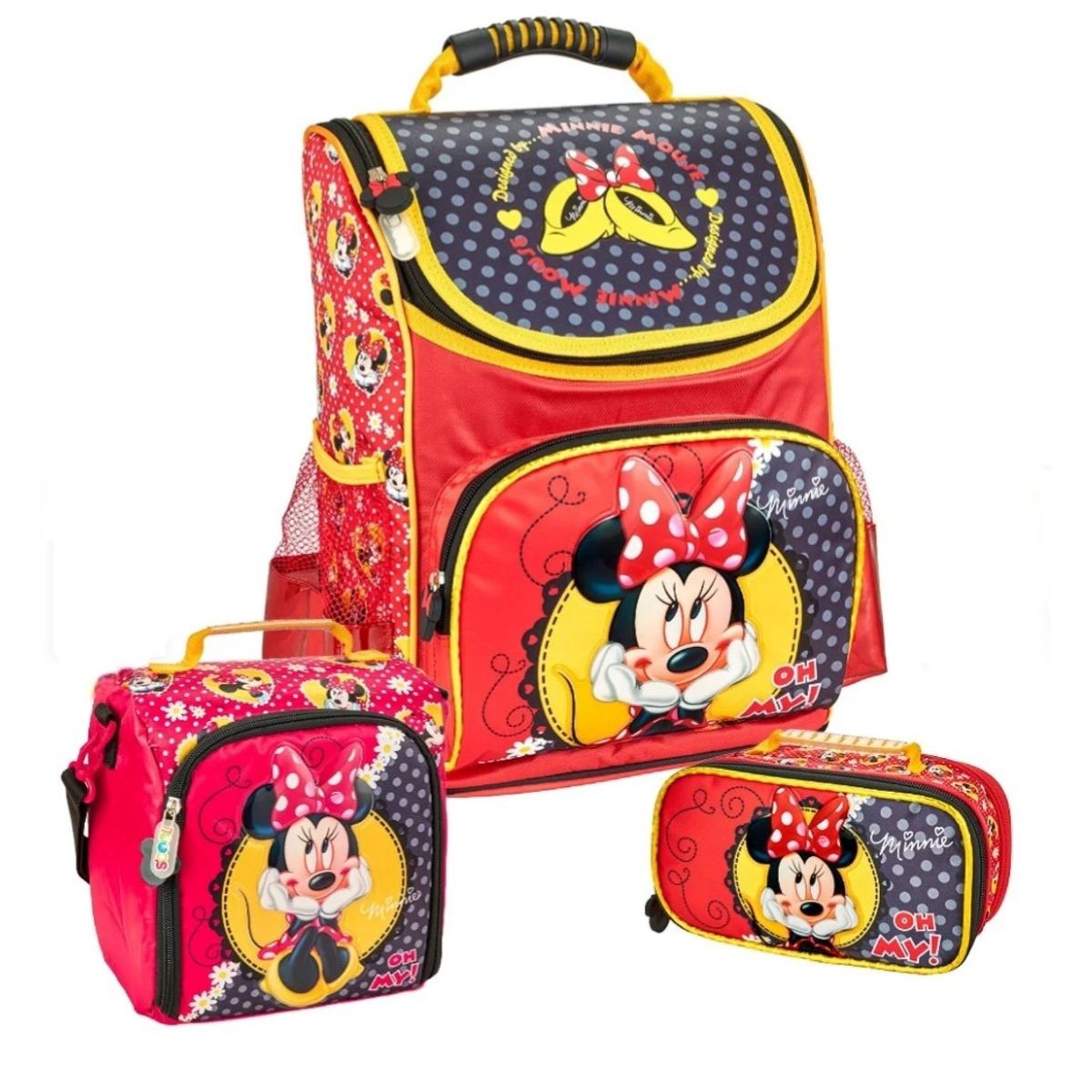SCOOL - SET MOCHILA PICK SCOOL MAGIC MINNIE MOUSE ROJA