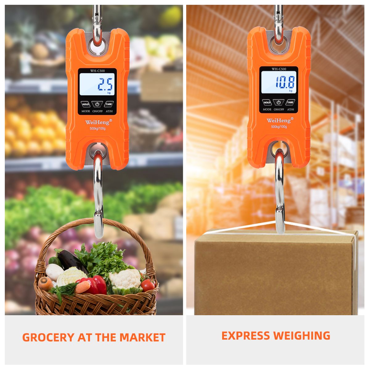 GENERICO - Balanza de Báscula Romana Colgante Carga Equipajes - 500kg