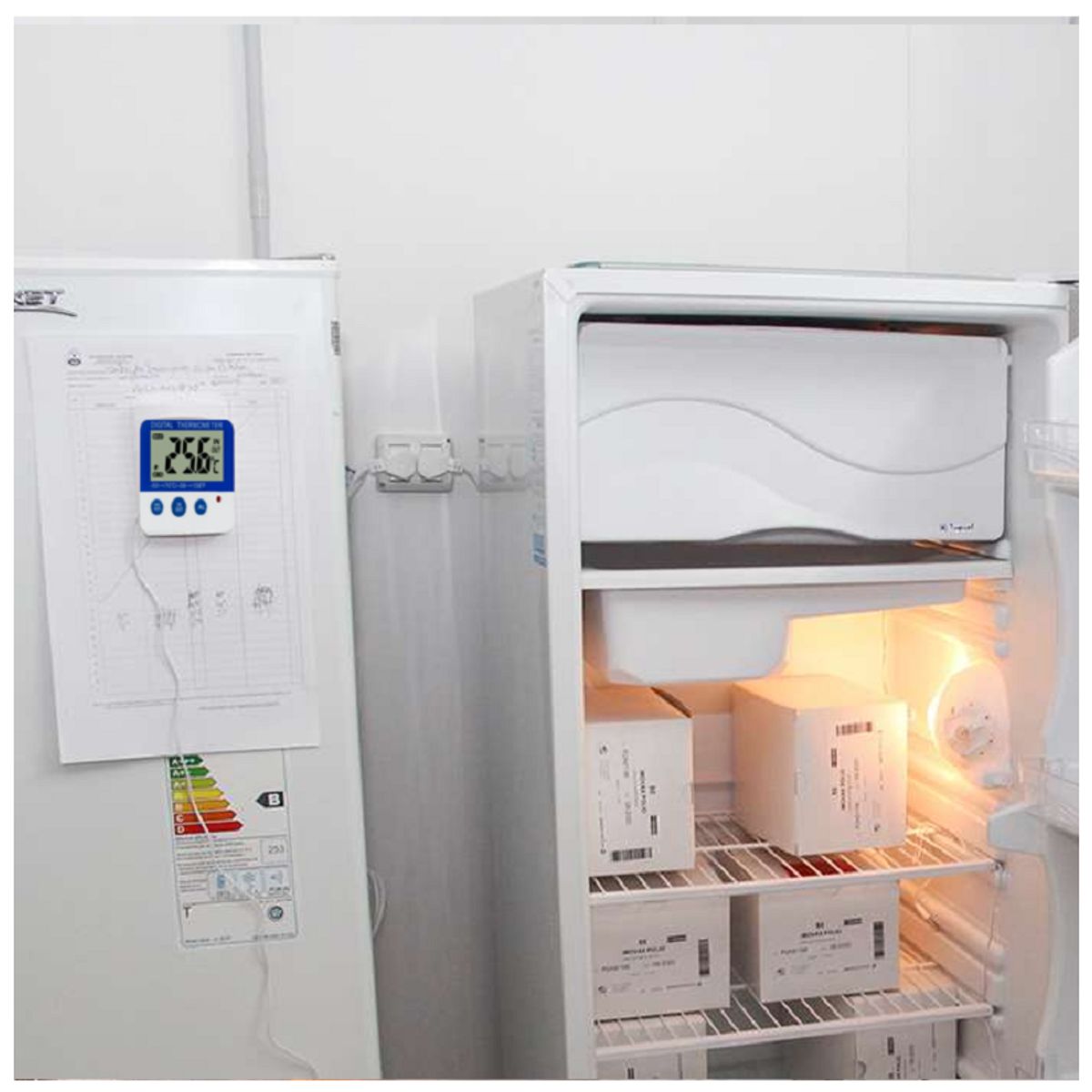 GENERICO - Termómetro Digital Con Sonda y Alarma de Alta y Baja Temperatura