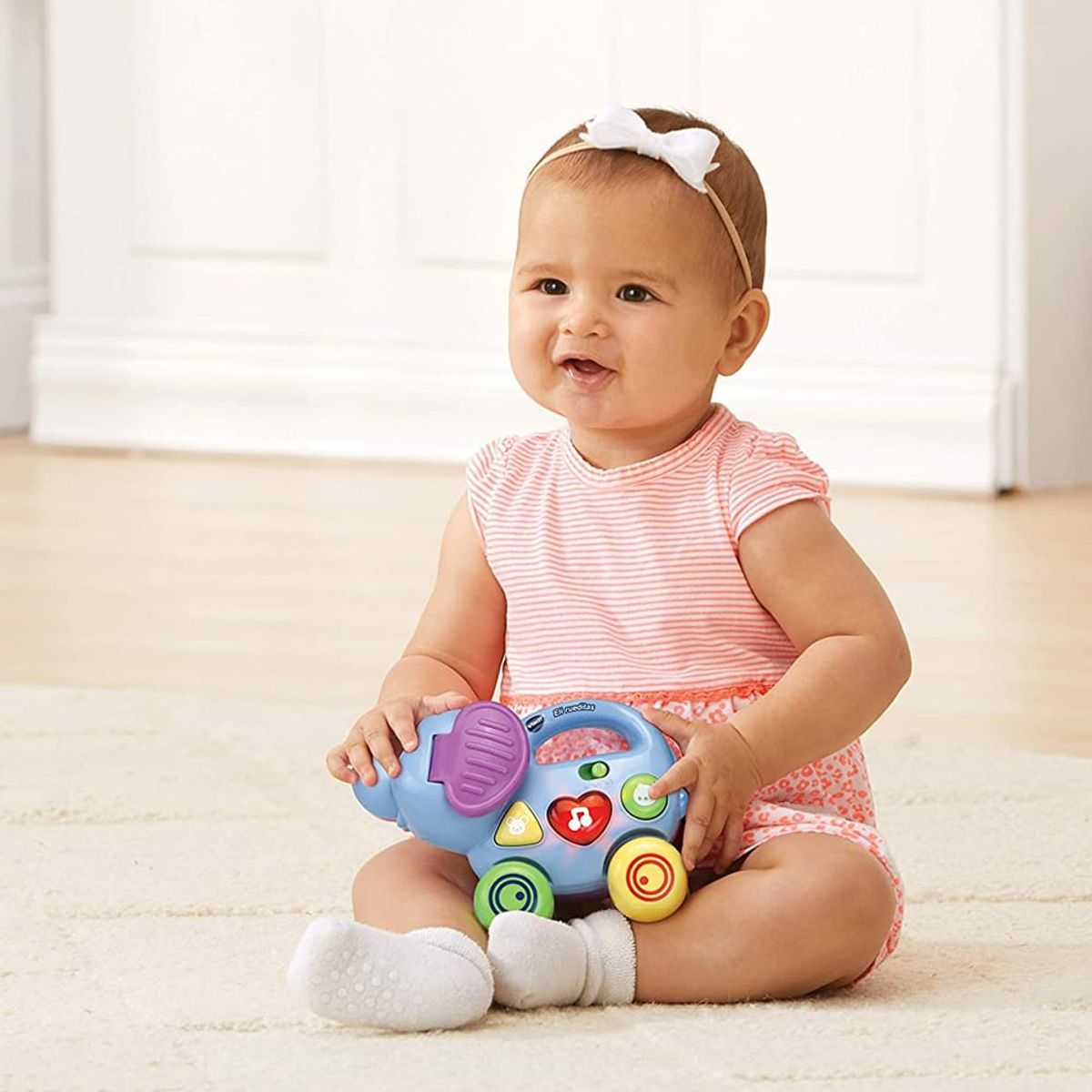 HUANGER - Juguete Móvil para Bebés Eli Elefante Rueditas