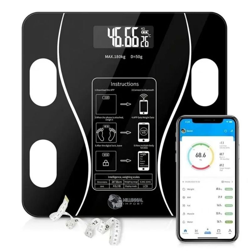 GENERICO - Balanza Digital Smart Bluetooth Controla Tu Peso Grasa