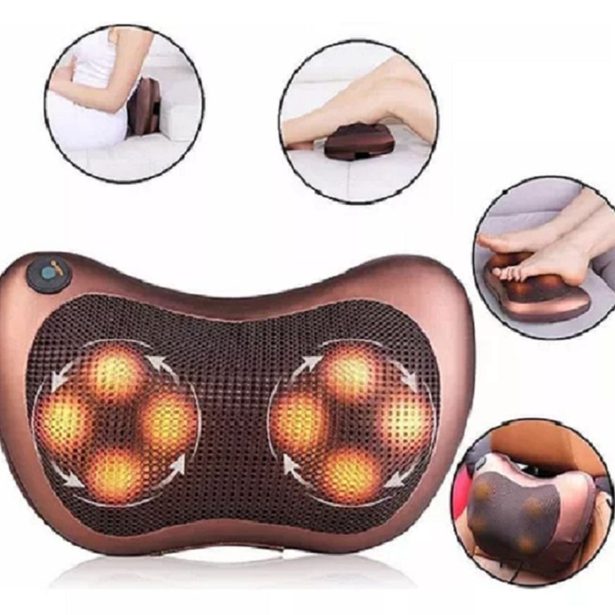 GENERICO - Almohada Masajeador Cervical shiatsu Corporal Termoterapia Relajante