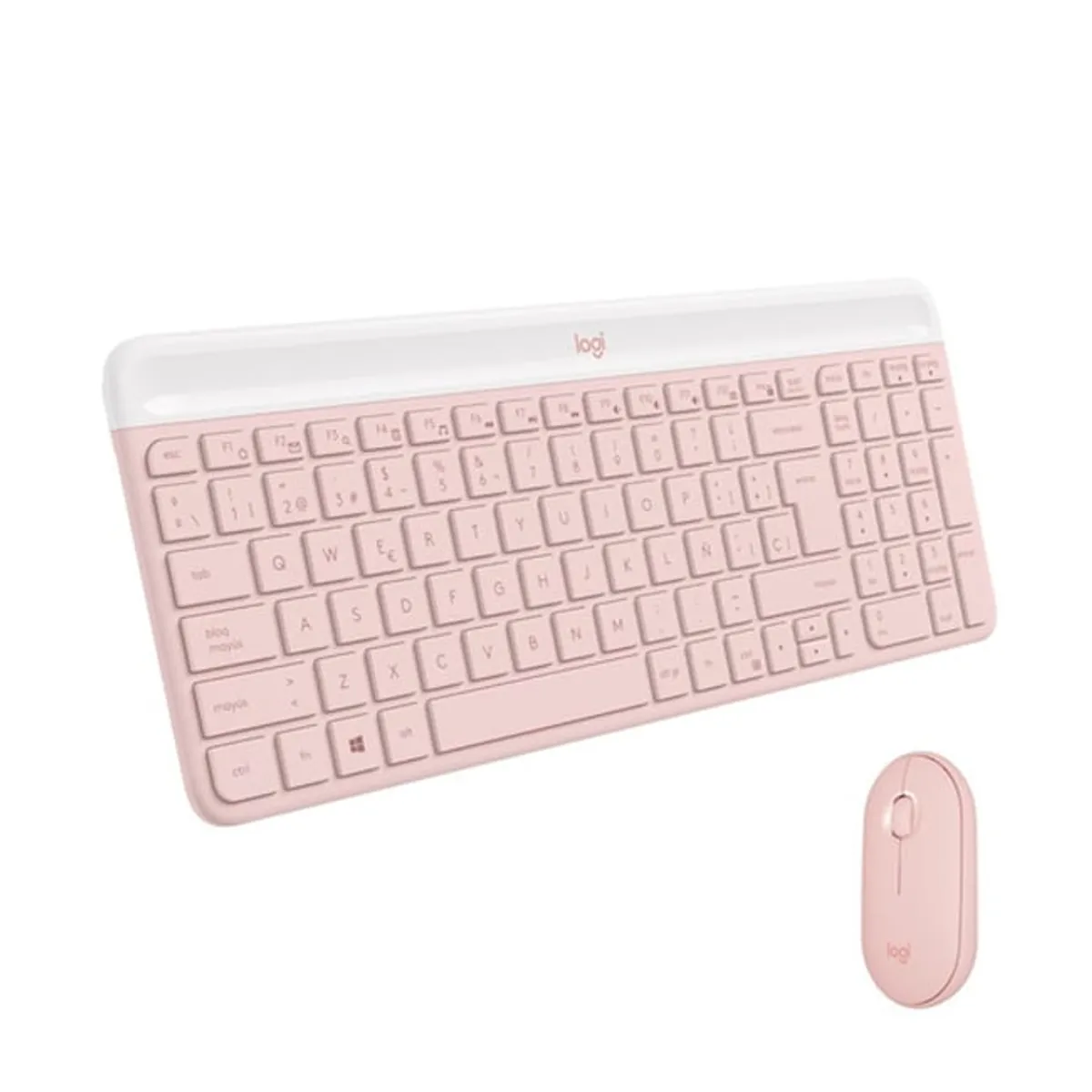 LOGITECH - Kit Logitech MK470 Slim Teclado Y Mouse  Rosa