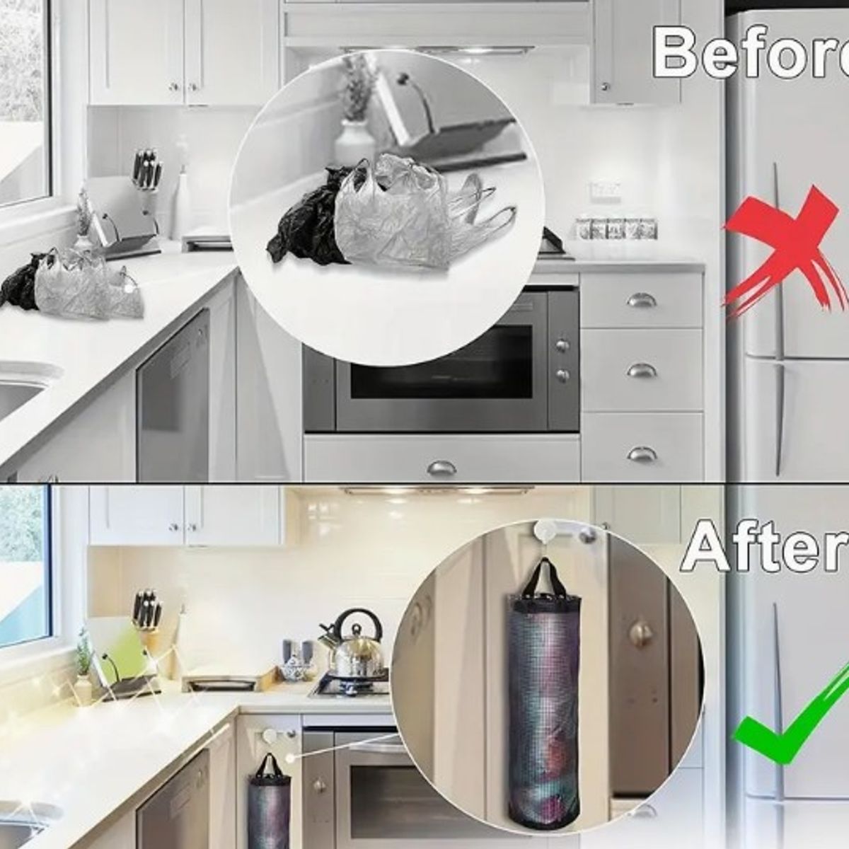 GENERICO - DISPENSADOR PARA BOLSAS RECICLADAS MEDIANO - PLOMO