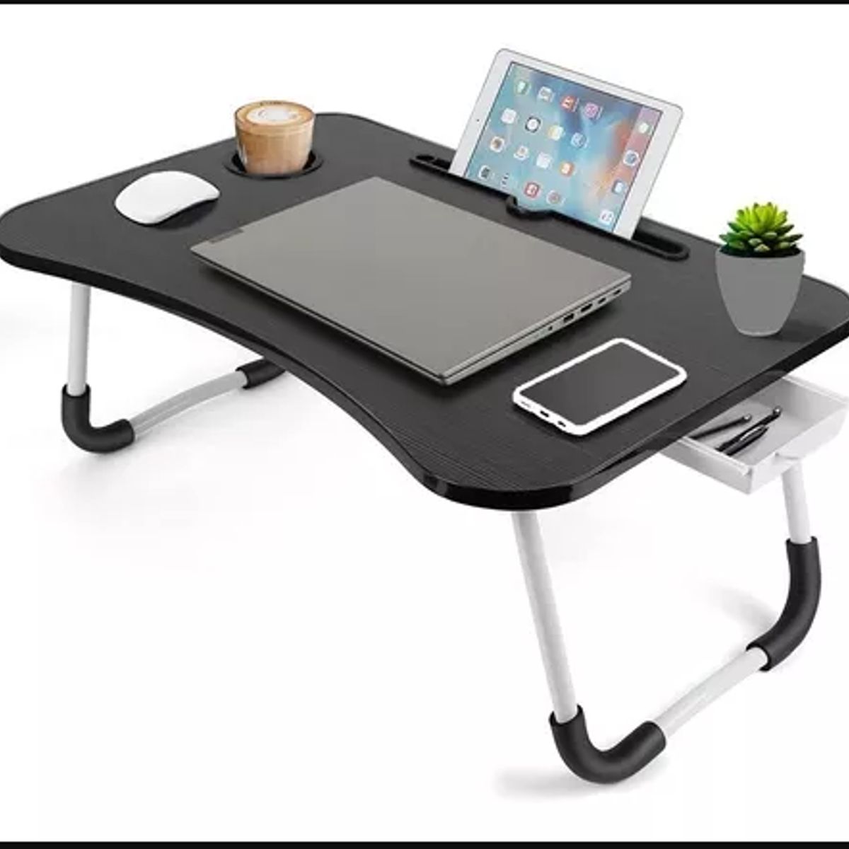 GENERICO - Mesa de laptop con cajón plegable de calidad