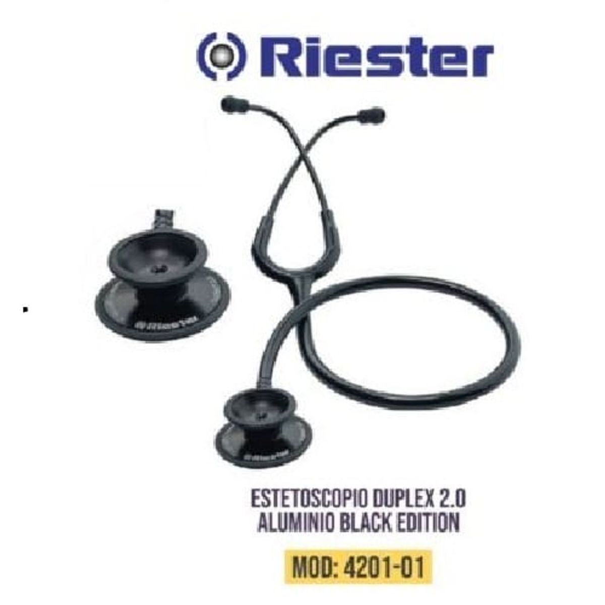 RIESTER - Estetoscopio Duplex Aluminio Black Edition Riester Deluxe