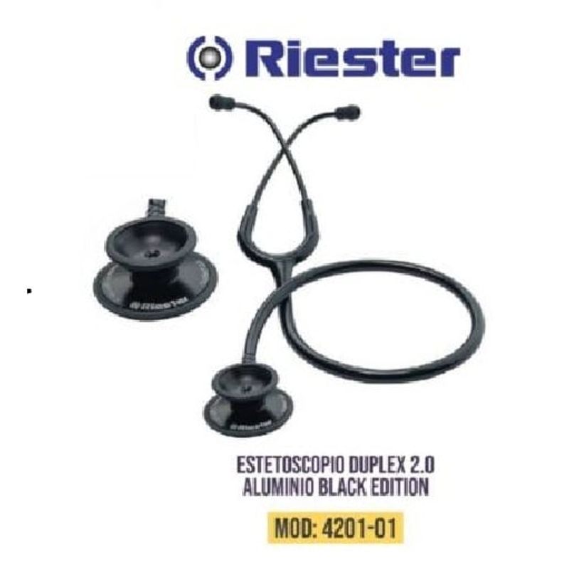 RIESTER - Estetoscopio Duplex Aluminio Black Edition Riester Deluxe