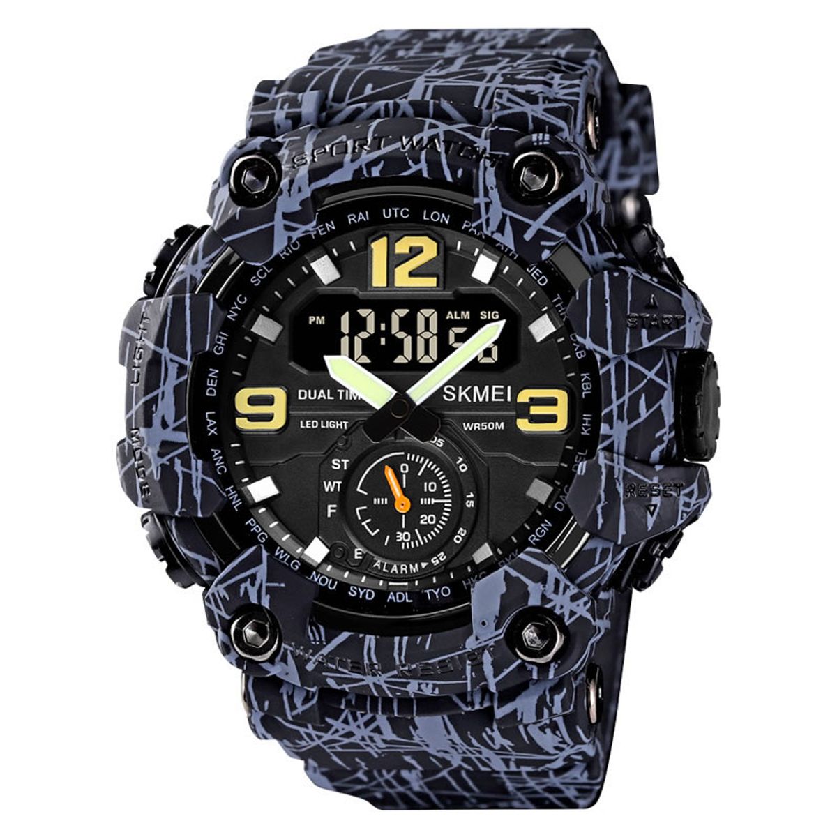 SKMEI - Skmei - Reloj 1637GYBK AnálogoDigital para hombre