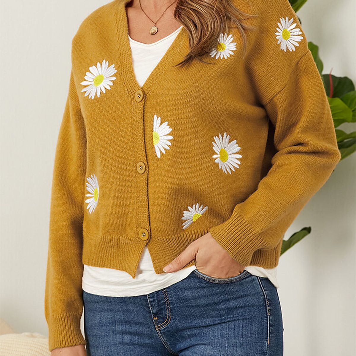 BLWOENS - Chaqueta para mujer NX5002-Amarillo