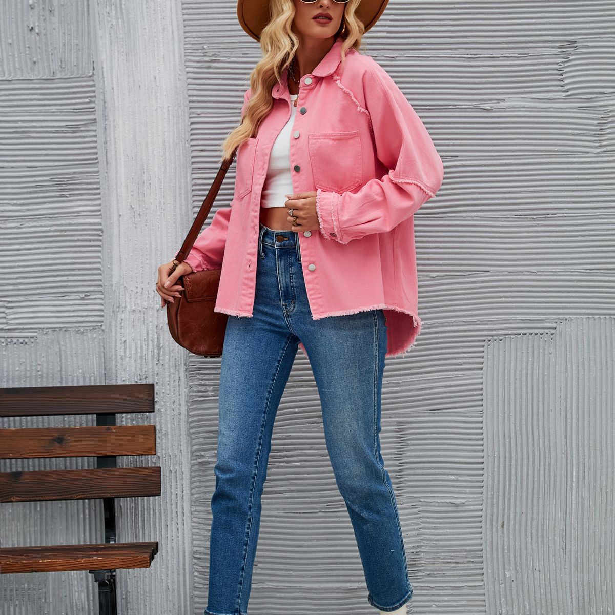 BLWOENS - Chaqueta de para mujeres 58013-Rosa