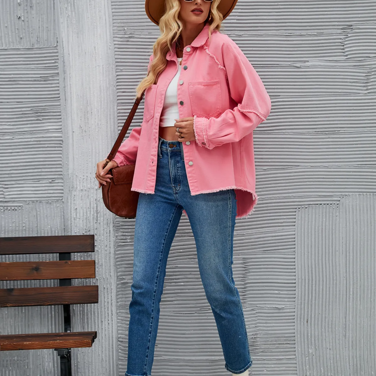 BLWOENS - Chaqueta de para mujeres 58013-Rosa