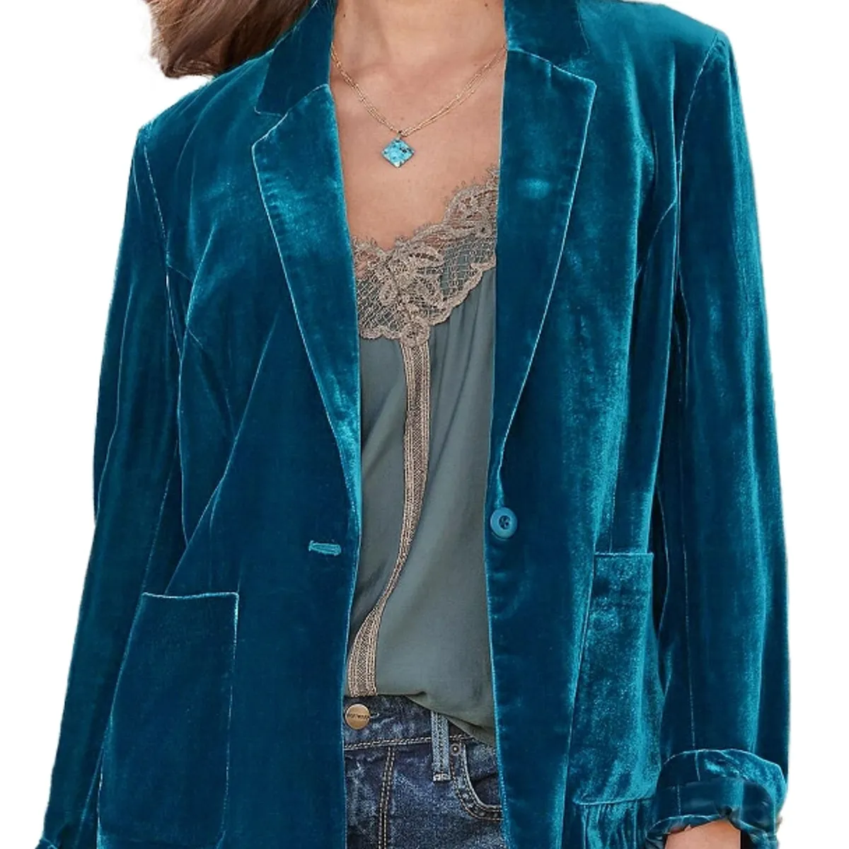 BLWOENS - Chaqueta de para mujeres MC643-Verde