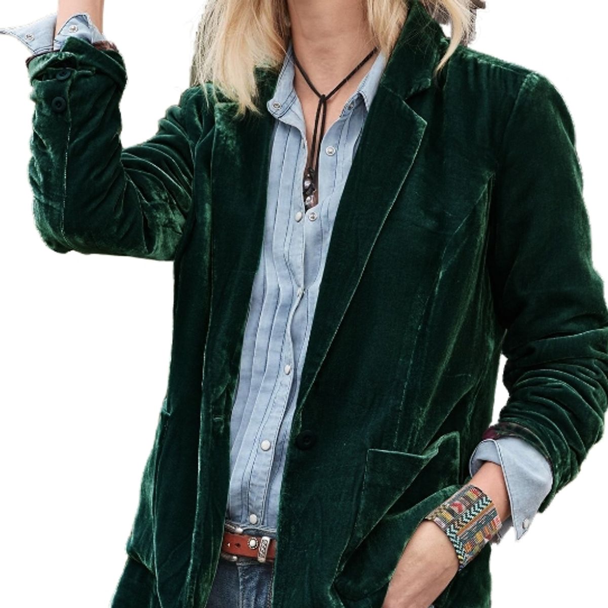 BLWOENS - Chaqueta de para mujeres MC643-Verde