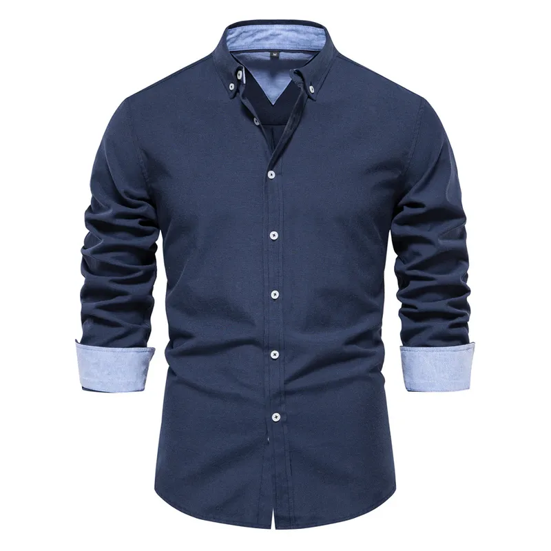 BLWOENS - Camisa Manga Larga Hombre SH700-Azul