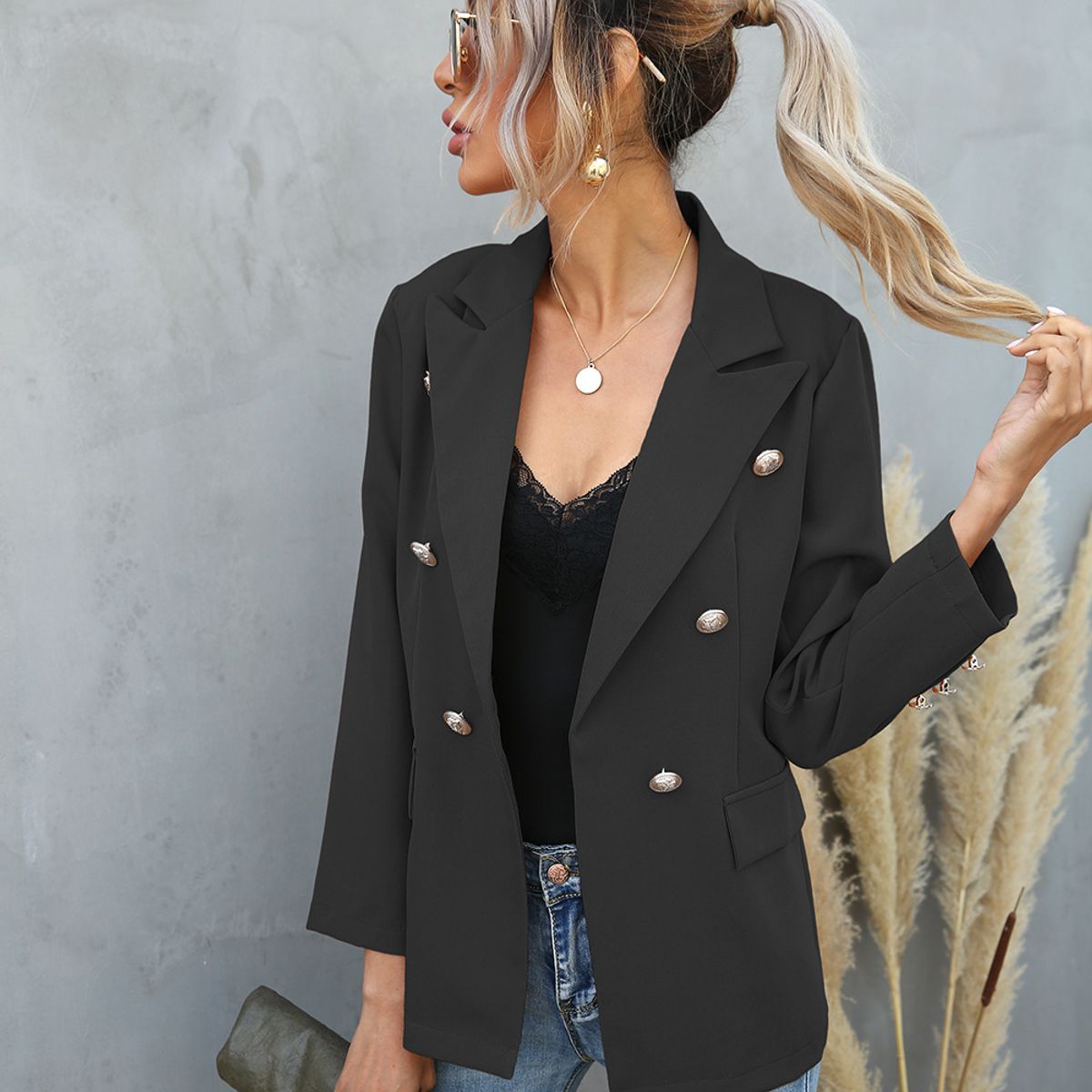 BLWOENS - Chaqueta de mujer 109996-Negro