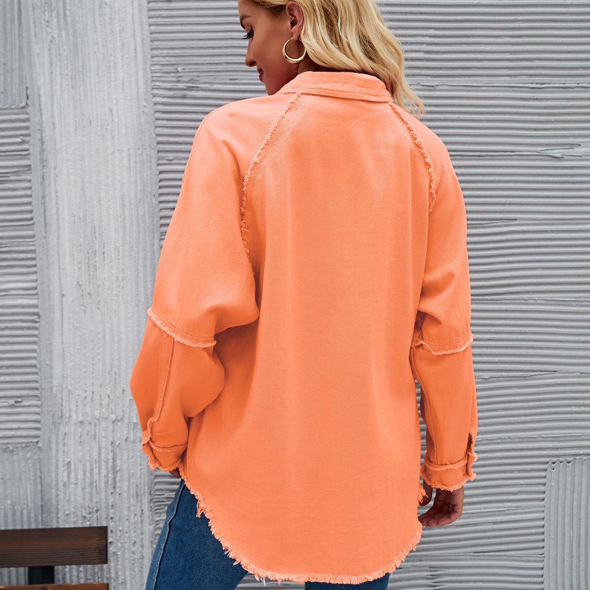 BLWOENS - Chaqueta de para mujeres 58013-Naranja