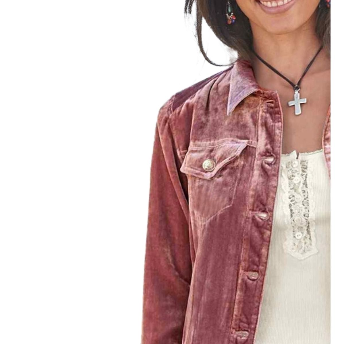 BLWOENS - Chaqueta de para mujeres MC644-Rosa