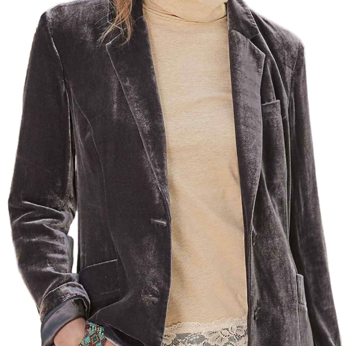 BLWOENS - Chaqueta de para mujeres MC646-Gris