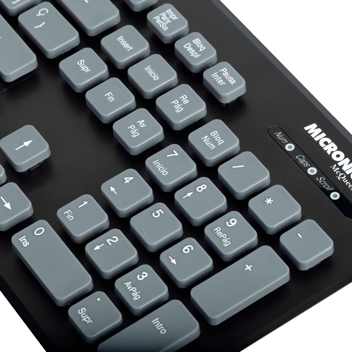 MICRONICS - Teclado Micronics con cable Mcqueen MIC K706 Teclas Elevadas.