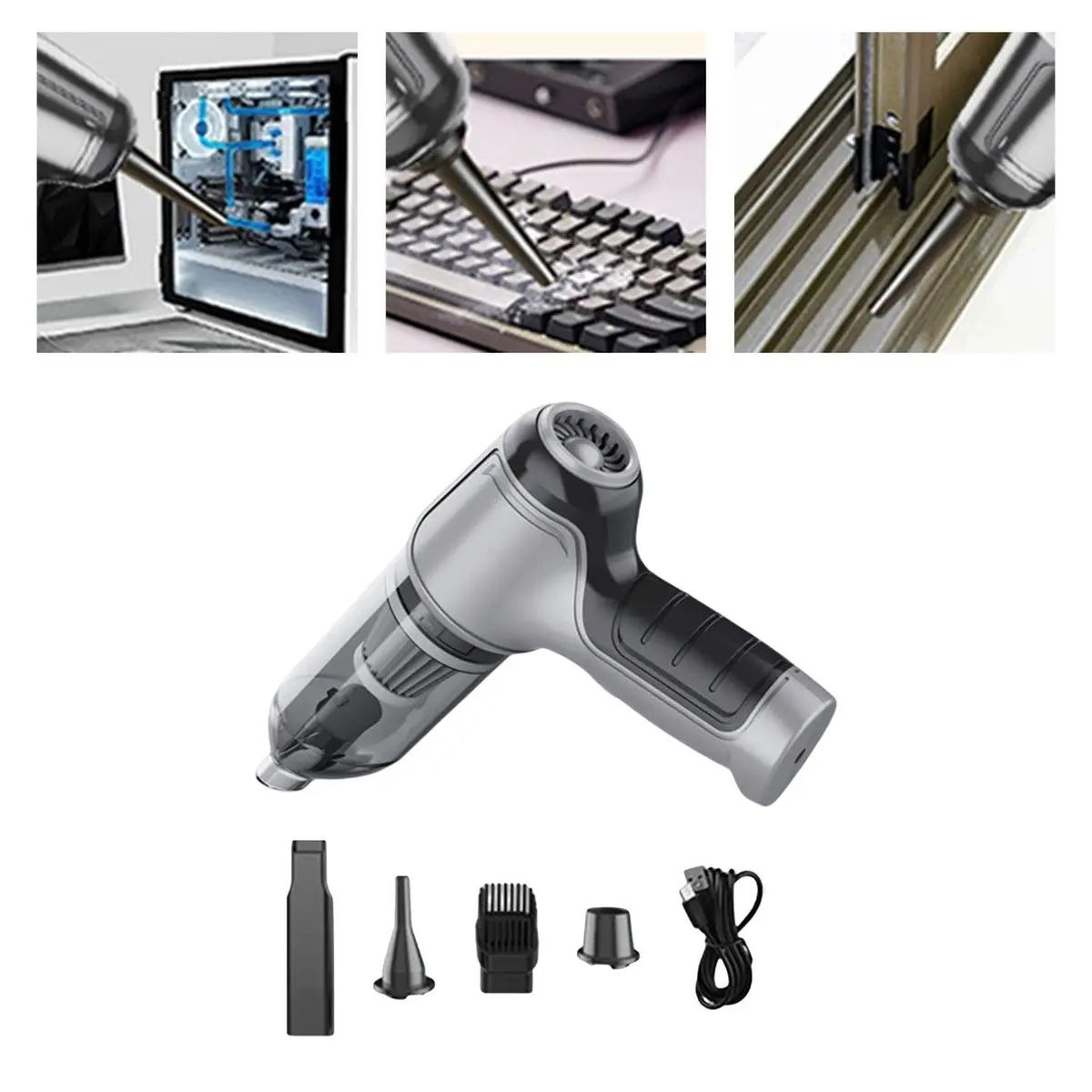 GENERICO - Aspiradora Portatil de Mano Inalambrica Recargable para Equipos