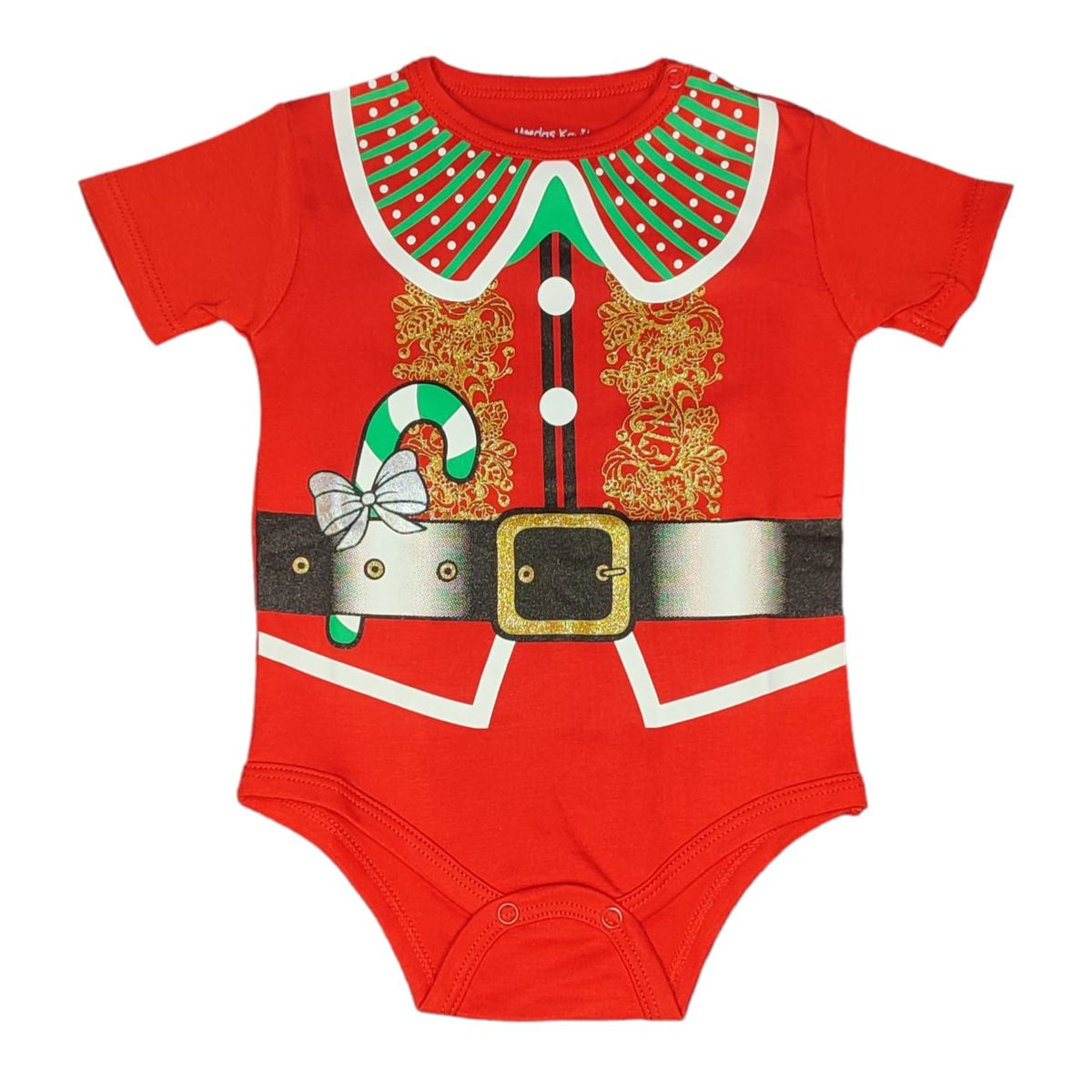 GENERICO - Body Algodón Pima Navideño Santa Clous Rojo Navidad