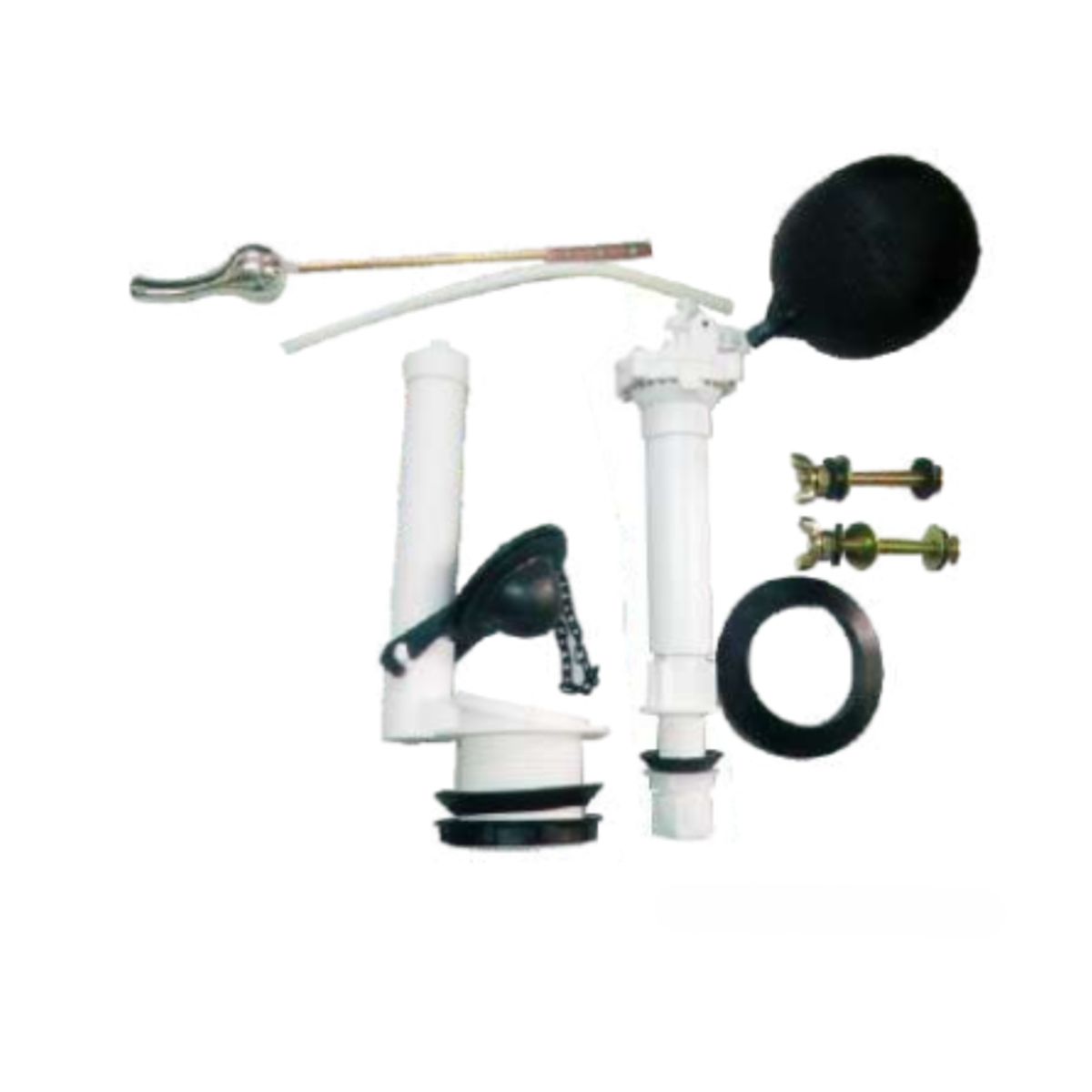 C AND A TOOLS - Accesorio Completo Para Tanque Bajo Boya Negra Con Perno Metal C&A