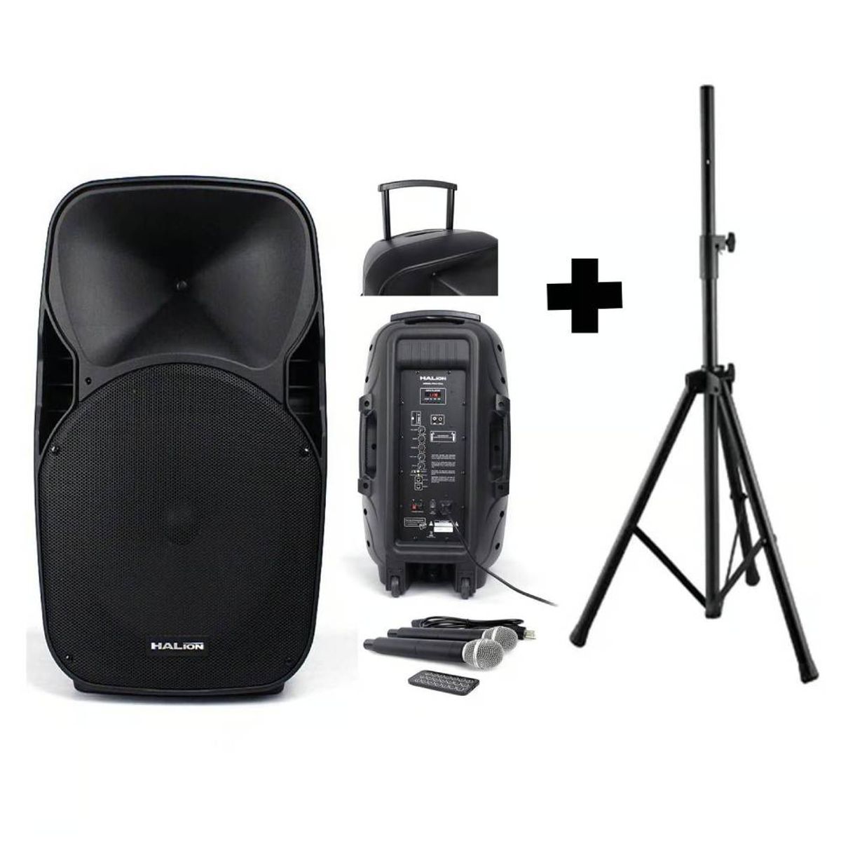 HALION - Combo Parlante Activo Halion PHA15AL Recargable con soporte SPS502M