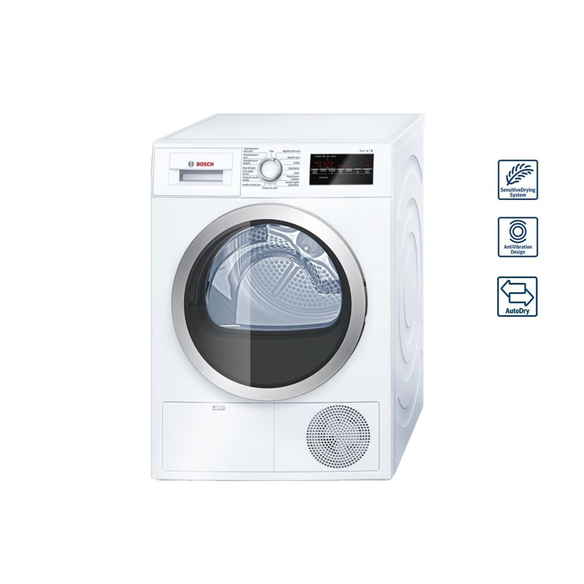 BOSCH - Secadora Bosch WTG86402PE Carga Frontal de 8 Kilos Blanco