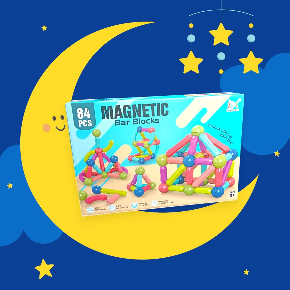 GENERICO - Bloques Imantados de 84 pcs Magnetics Stick