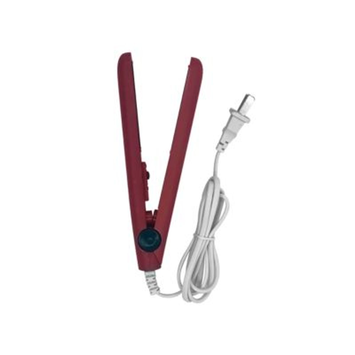 GENERICO - MINI PLANCHA PARA CABELLO ESPECIAL PARA VIAJES COLOR VINO