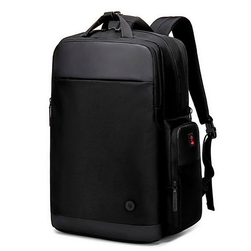 GOLDEN WOLF - Mochila Hombre Golden Wolf 0397 Expandible Antirrobo Viaje Laptop Negr