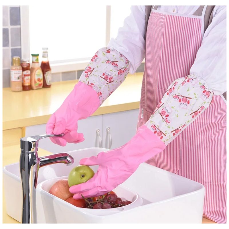 GENERICO - Guantes de Goma de Silicona para Lavar Platos y Limpieza del Hogar