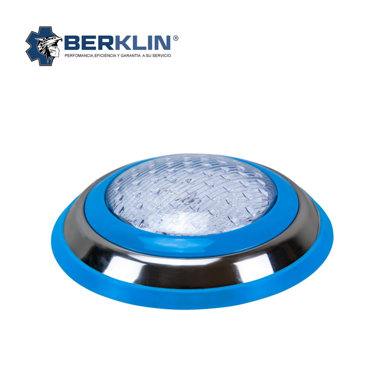 BERKLIN - LUZ PARA PISCINA LED REGB COLRES 12V- 24 WATT CONTORNO DE ACERO