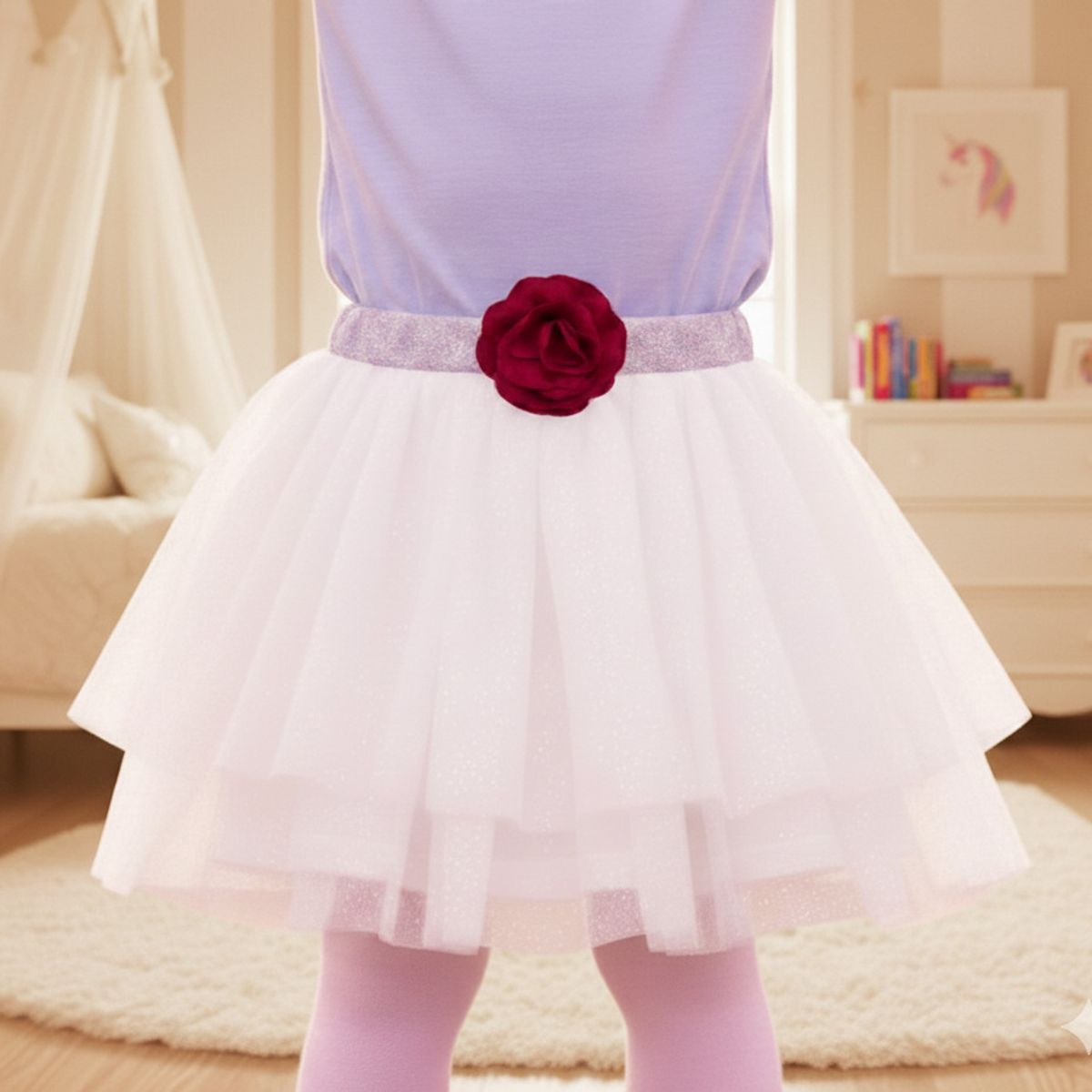 GENERICO - Falda Para Niña Con Cintura Escarchada