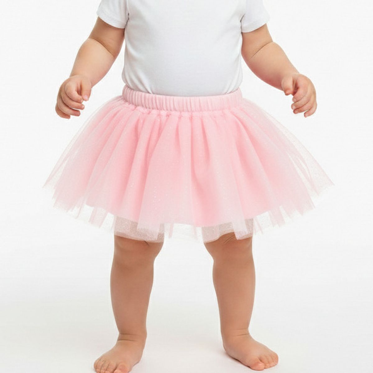 GENERICO - Falda FUCSIA Para bebé y Niña Escarchada