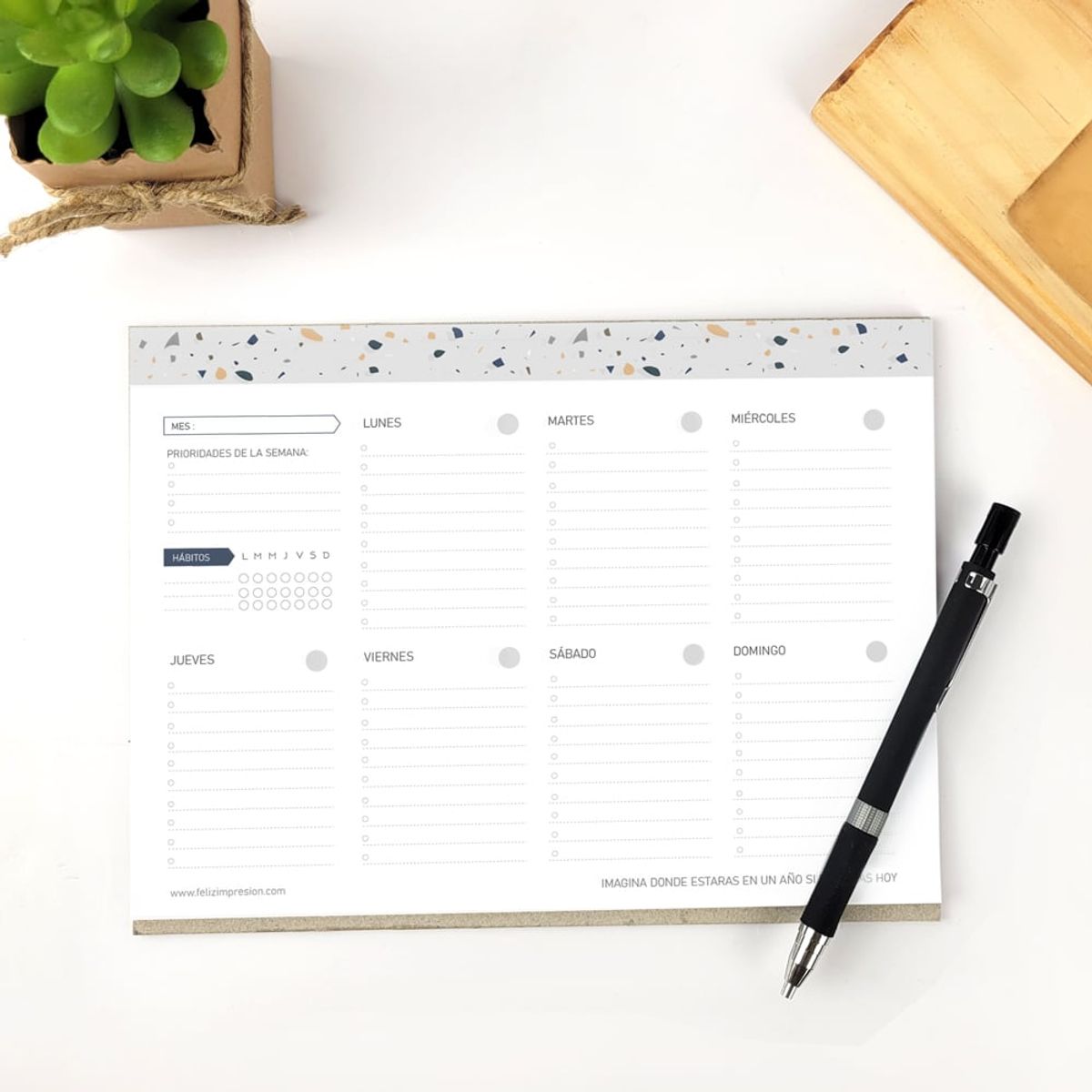 GENERICO - Taco Planificador Semanal - Feliz Impresión