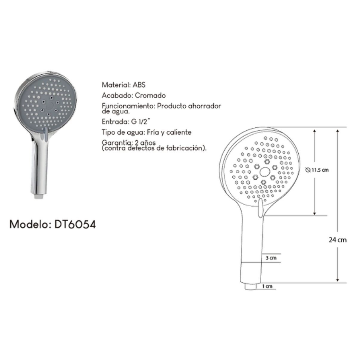 GENERICO - Ducha Teléfono para Agua Caliente-Fria