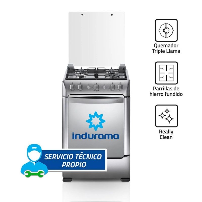 INDURAMA - Cocina a Gas Indurama 4 Hornillas Granada Zafiro - Croma.