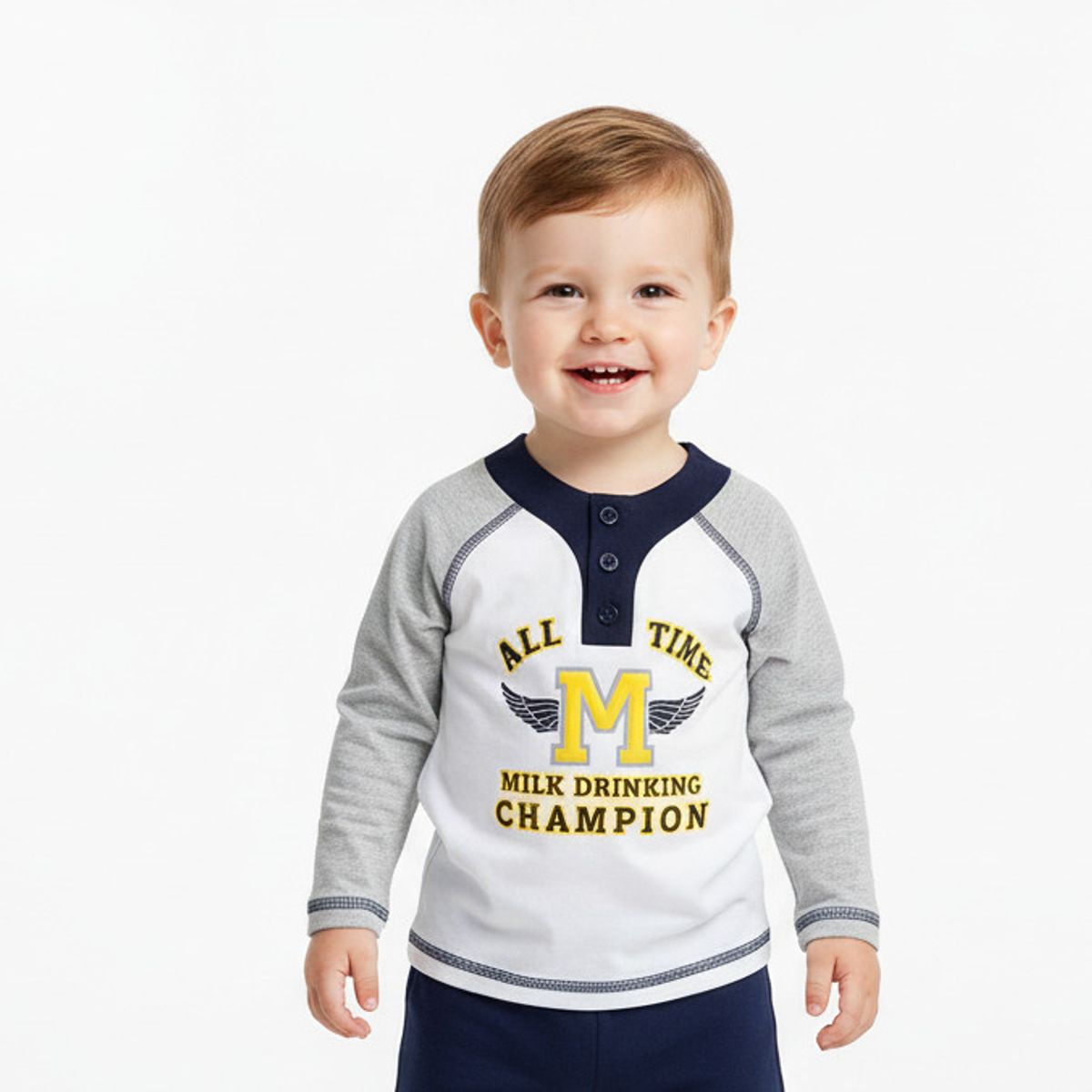 GENERICO - Polo Mangalarga Universitaria Para Bebe All Time Blanco de Algodón Pima