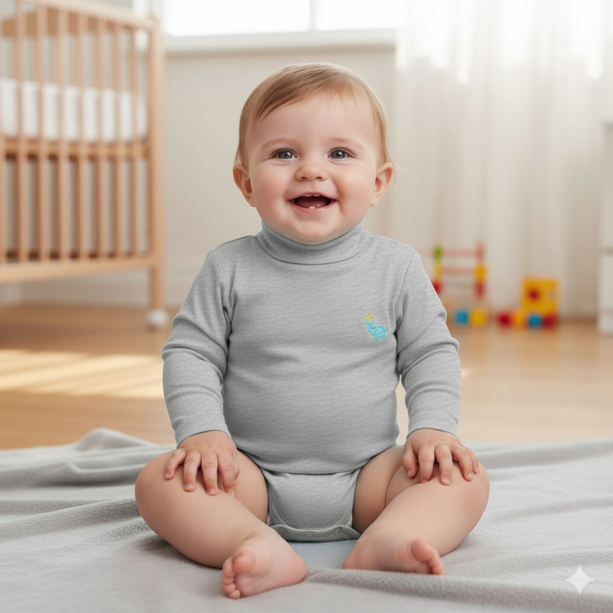 GENERICO - Body Cafarena Diseño Elefante Melange de Algodón Pima