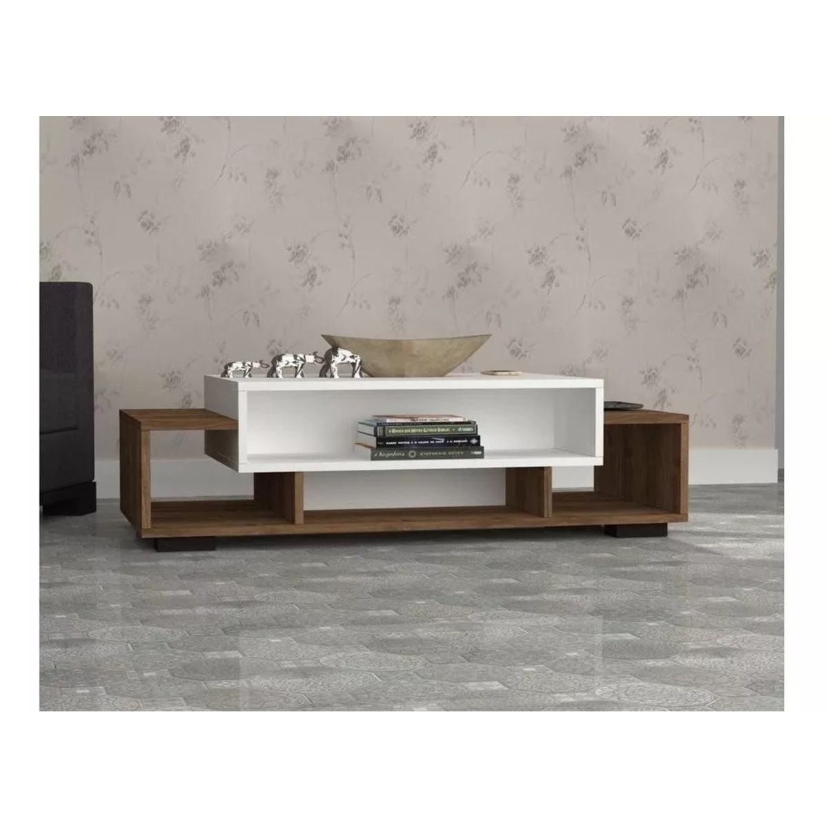 TU MESITA - Mesa de Centro Montana color BlancoMarrón TU MESITA