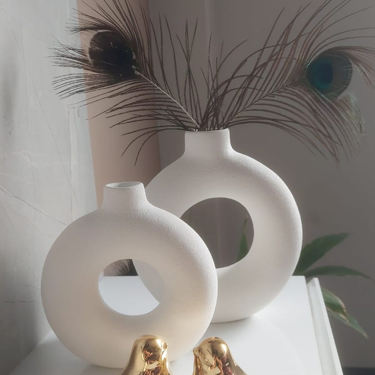 GENERICO - Adornos Donas Blancas texturadas Con Pajaritos