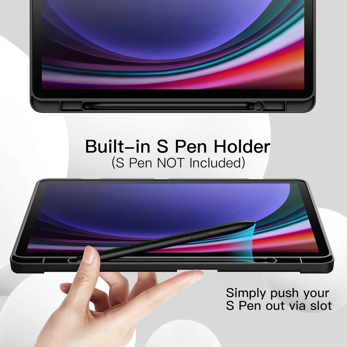 GENERICO - Funda para Samsung Galaxy Tab S9 FE con soporte para S Pen