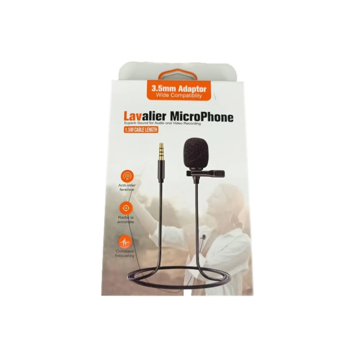 GENERICO - Micrófono Solapero Lavalier 3.5 mm para Celular y PC con Gancho