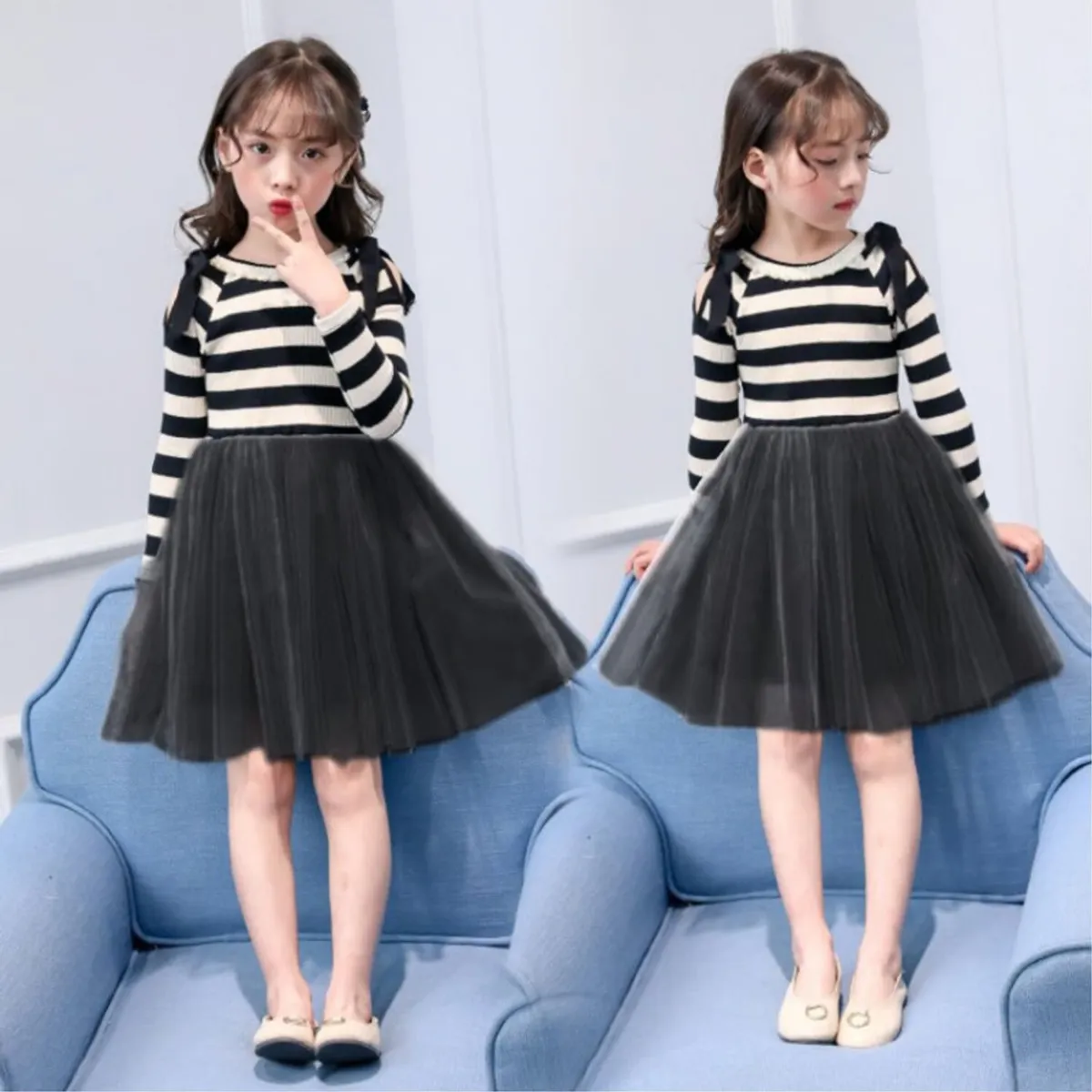 GENERICO - VESTIDO PARA NIÑA 2 PIEZAS  -INCLUYE VINCHA