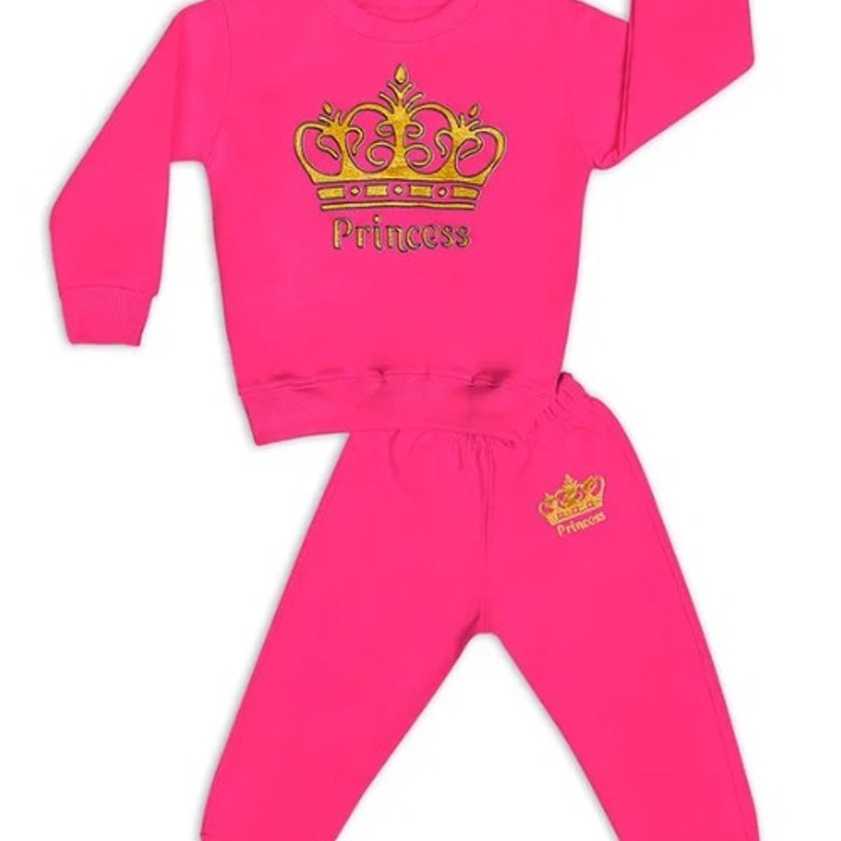 GENERICO - Conjunto Franela Princess Corona Fucsia