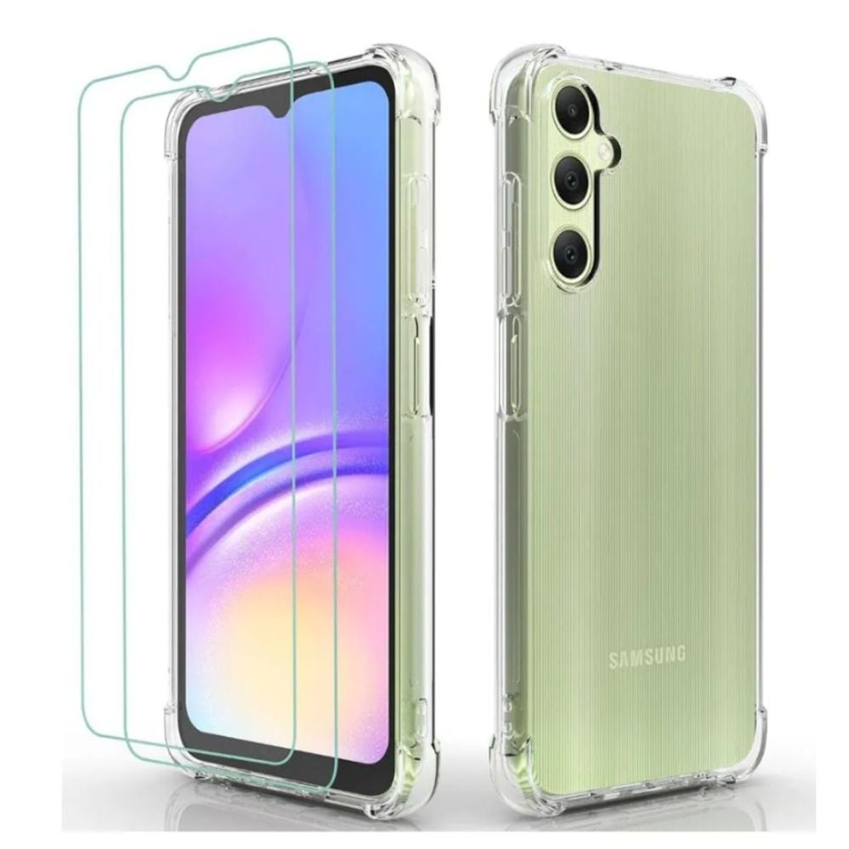 GENERICO - Pack Case Space transparente con mica para Samsung A15